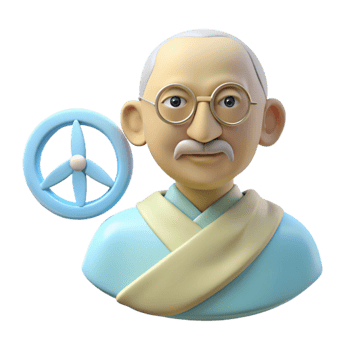 3D Cartoon Illustration of a Person with a Peace Sign png