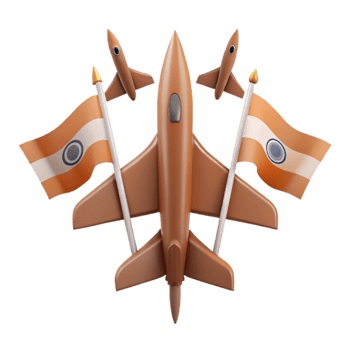 Jet Plane with Flags png