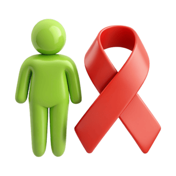 Awareness Ribbon and Person Illustration png