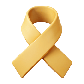 Golden Ribbon Symbol A Visual Representation of Support and Awareness png