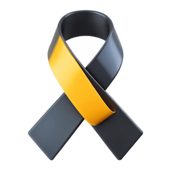 Black and Yellow Ribbon A Symbol of Support and Solidarity png