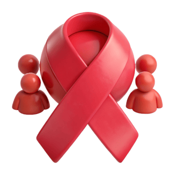 Red Ribbon Symbol of Support and Awareness png