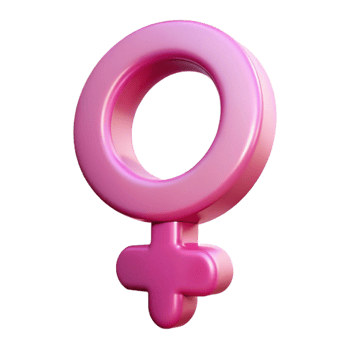 Pink 3D Female Symbol png