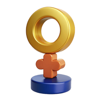 3D Render of the Female Gender Symbol png