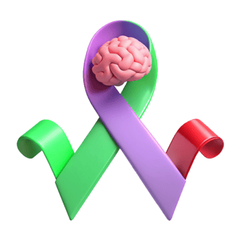 Brain Health Awareness Ribbon png