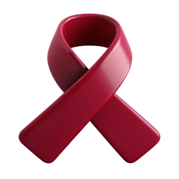 Red Awareness Ribbon Symbol of Support and Hope png