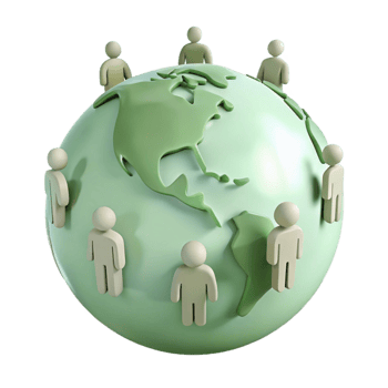 Global Connection People Surrounding the Earth png
