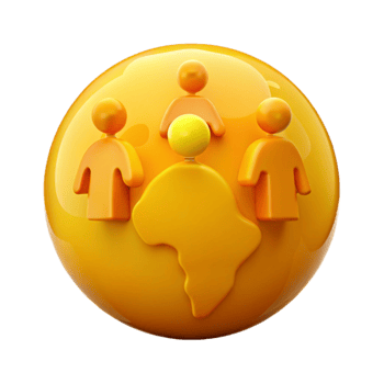 Global Community and Connection A 3D Illustration png