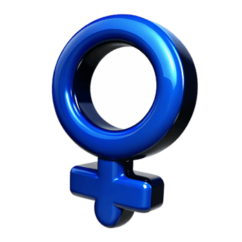 Shiny Blue Female Symbol Illustration png