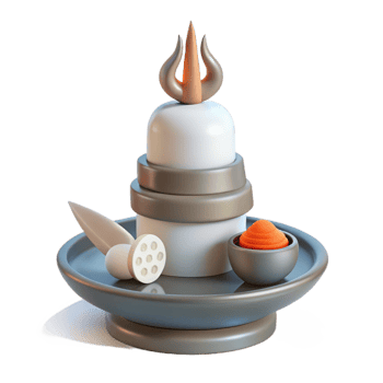 3D Rendered Illustration of a Traditional Religious Symbol with a Lotus Flower and a Bowl png