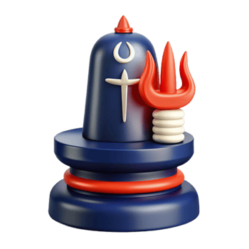 3D Rendering of a Shiva Lingam with Trident png