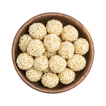 Tilgul Laddu, a Festive Sesame and Gud Sweet, Isolated on a Transparent Background for Product Banners and Seasonal Campaigns. png