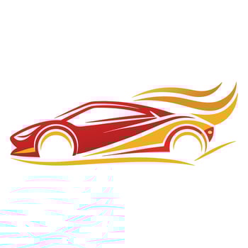 Dynamic Sleek Sports Car Silhouette Perfect for Auto Branding and Designs. vector