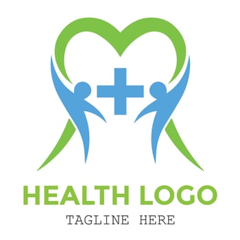 Healthy life medical modern logo services design vector