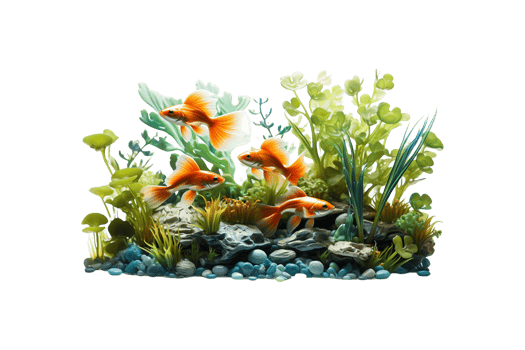 Aquarium Toy on transparent background. png