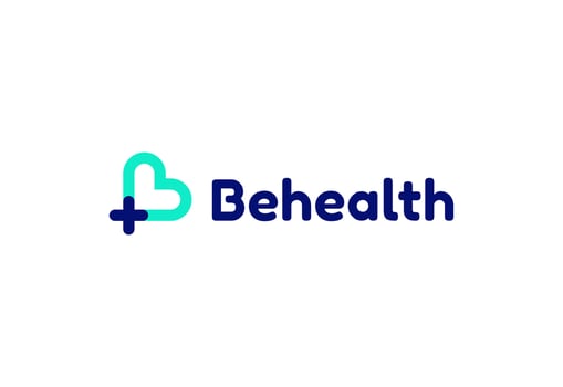 Logo letter B and symbol medical plus, template for hospital and healthcare. vector