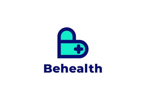 Logo letter B and symbol medical plus, Creative template for hospital vector