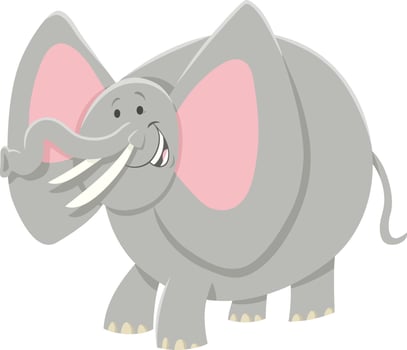 cartoon African elephant animal character vector