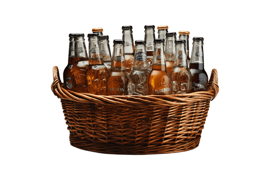 Bottle Basket on transparent background. png