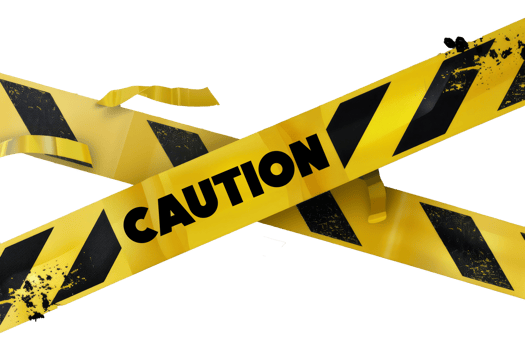 Yellow Caution Tape with Bold Black Text png