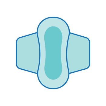 A blue and white sanitary pad icon vector
