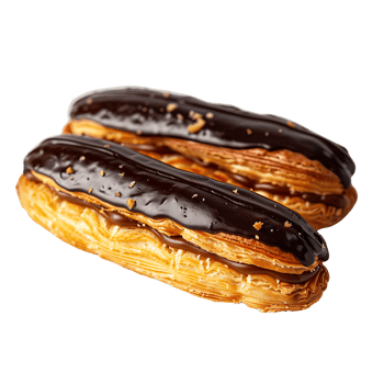 Eclair pastry isolated on transparent background png