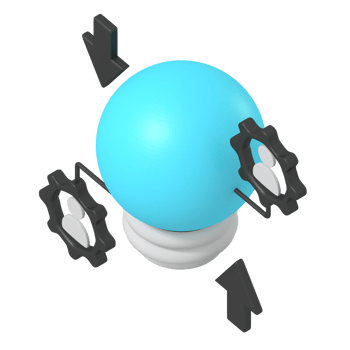 3D light bulb with Gears and User Icons png