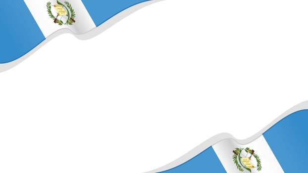 wavy guatemala flag frame background with copy space for text. guatemala national day vector