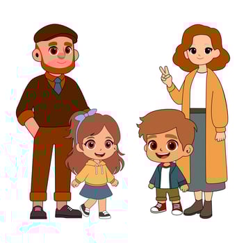Cartoon Family Vectors