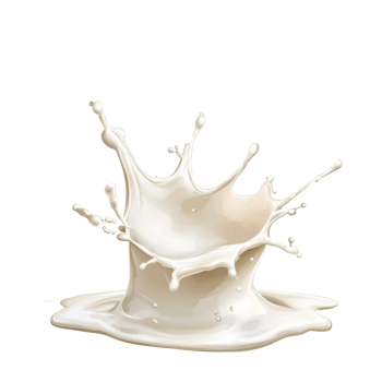 A detailed milk splash captured in isolation, showcasing dynamic movement and texture against a transparent background, Milk splash isolated Stock Illustration png