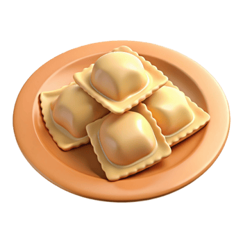 Ravioli on a Plate png