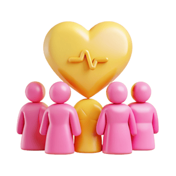 Heart Health for Everyone A Group of People United by a Heartbeat png