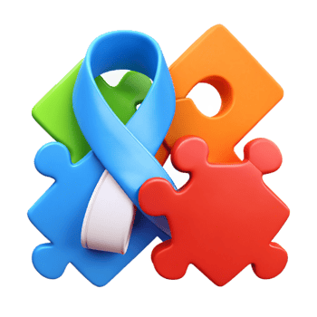 Colorful Puzzle Pieces and a Ribbon - Representing Unity and Togetherness png