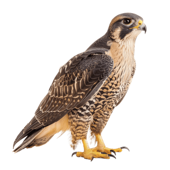 Falcon full body isolate on transparency background png
