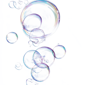 Colorful soap bubbles floating gracefully on a transparent background in a serene and playful arrangement, soap bubbles on transparent background png