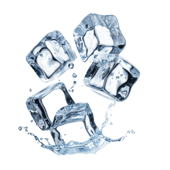 floating ice cubes isolate on transparency background png
