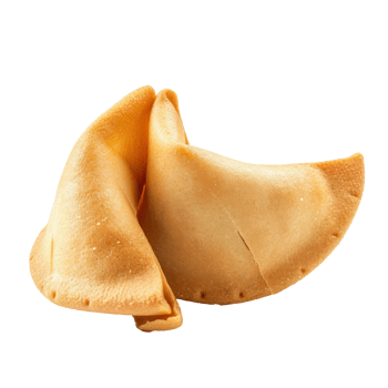 fortune cookie side view isolate on transparency background png