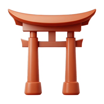 3D Render of a Traditional Japanese Torii Gate png
