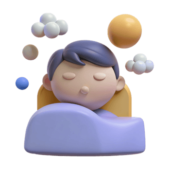 Sleeping Character 3D Illustration png