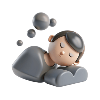 3D Illustration of a Sleeping Person png