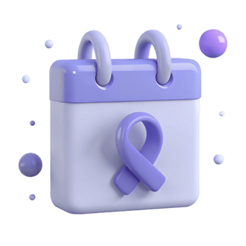 Purple Ribbon Calendar Reminder png