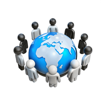 Global Community A Circle of Unity Around the World png
