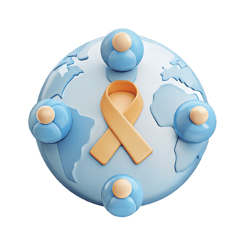 Global Awareness Ribbon Supporting a Cause Together png