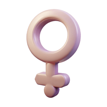 3D Rendered Pink Female Gender Symbol png