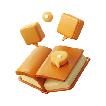 Book with Speech Bubbles png