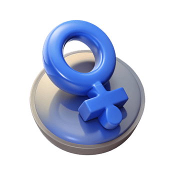 3D Render of Female Gender Symbol png