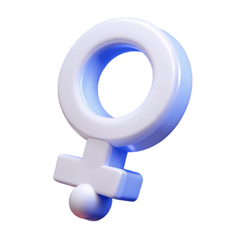 3D Render of the Female Gender Symbol png