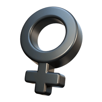 3D Render of the Female Gender Symbol png