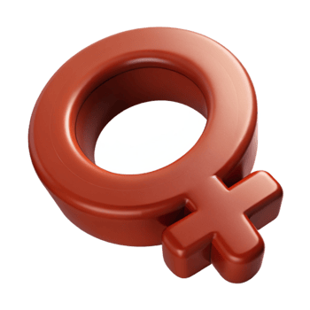 3D Render of Female Gender Symbol png