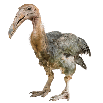 Dodo bird front view full body isolate on transparency background png